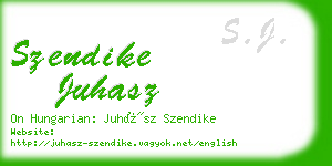 szendike juhasz business card